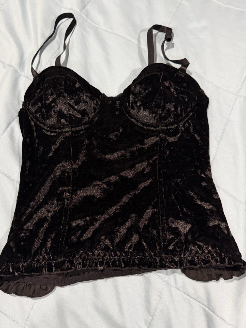 Forever 21 black Velvet corset
